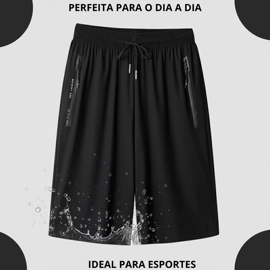 KIT 3 Bermuda masculina academia tactel com elastano bolso com ziper shorts academia alta qualidade