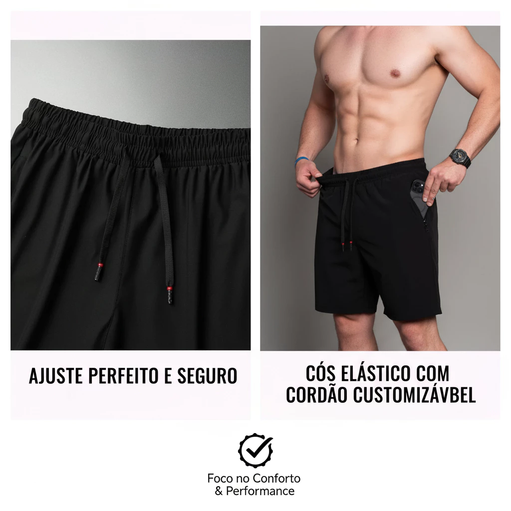 KIT 3 Bermuda masculina academia tactel com elastano bolso com ziper shorts academia alta qualidade - Imagem 2