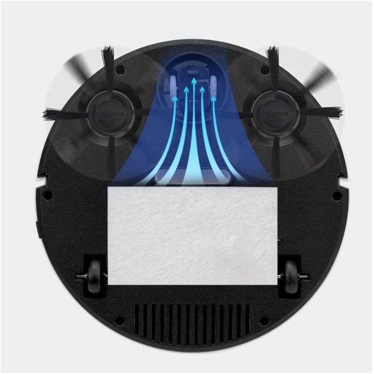 Robô Varredora/Aspirador De Pó 1200PA Automática 3 Em 1 Limpeza Doméstica Robótico Inteligente E Silencioso - Imagem 4
