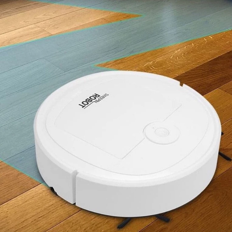 Robô Varredora/Aspirador De Pó 1200PA Automática 3 Em 1 Limpeza Doméstica Robótico Inteligente E Silencioso - Imagem 3