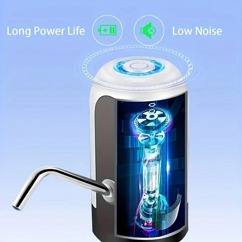 Bomba Elétrica Filtro 20L Para Galão De Água Bebedor Eletrico De Agua Com Carregamento Usb - Imagem 6