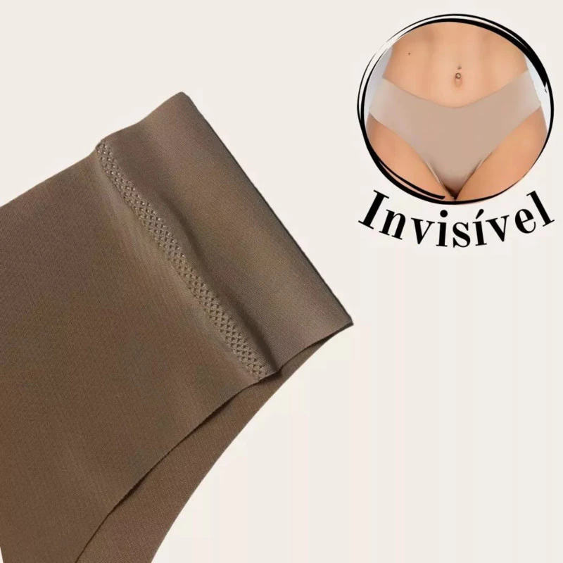 Kit 5 Calcinhas Sem costura Tanga corte a Laser PROMOÇÃO Não Marca na Roupa - Imagem 3