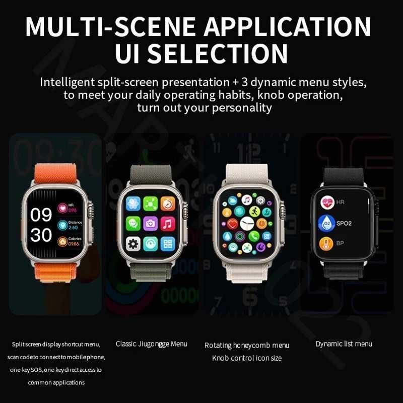 Nova Série 8 Relógio T800 Ultra Smart Watch Esportivo Sem Fio À Prova D'água T800 Ultra2 MAX - Imagem 6