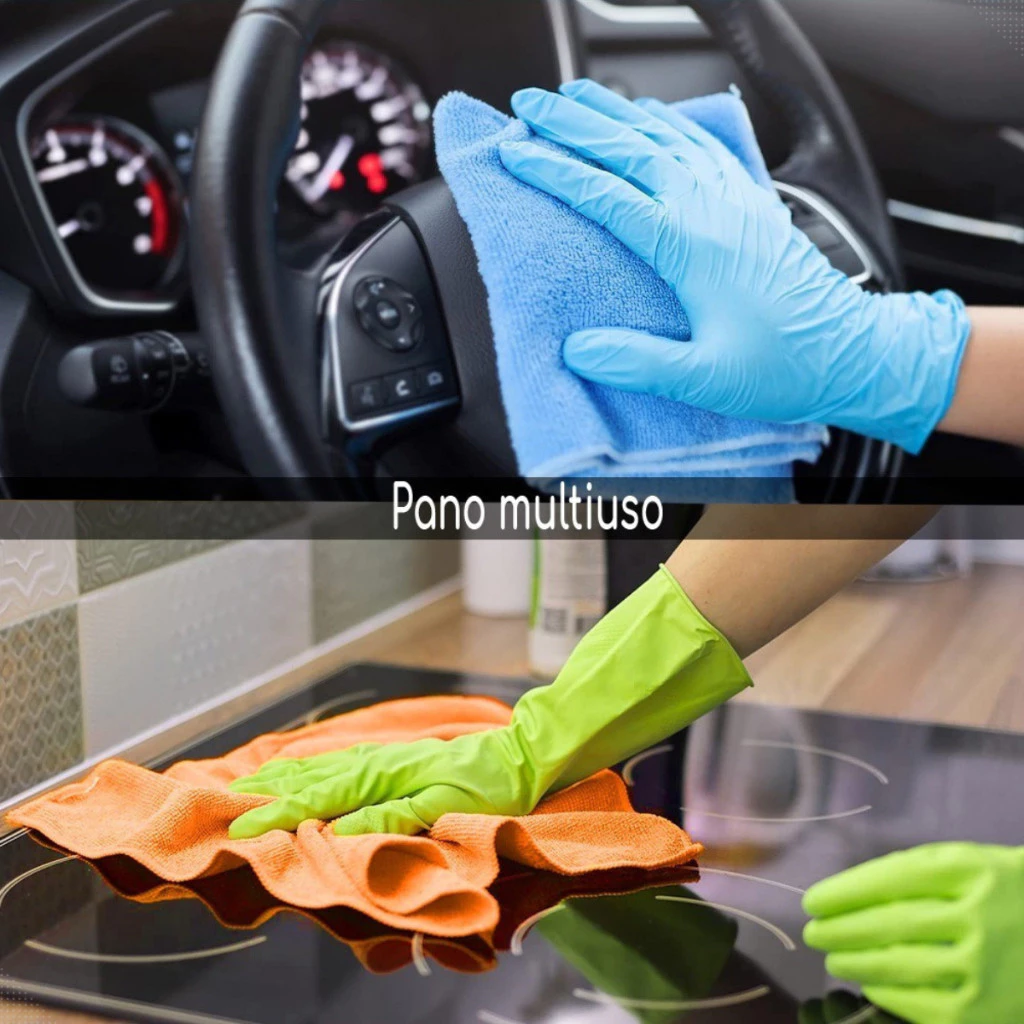 Kit 10 Panos De Limpeza Microfibra alta absorção Multiuso - Imagem 4