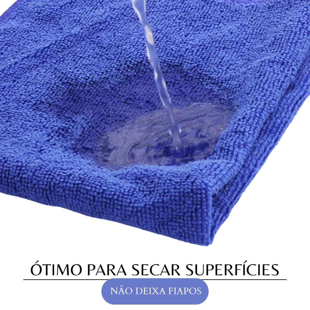 Kit 10 Panos De Limpeza Microfibra alta absorção Multiuso - Imagem 3